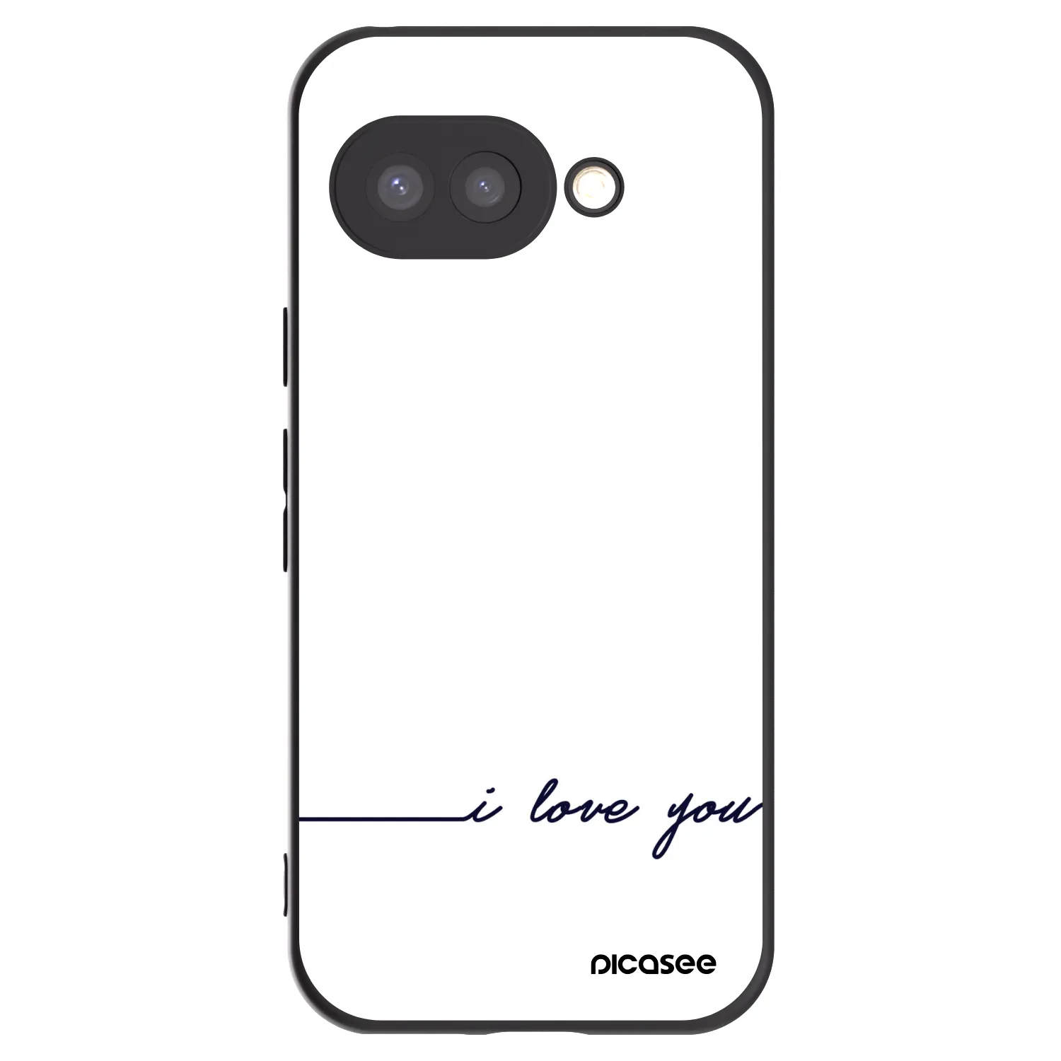 Picasee husă neagră din silicon pentru Google Pixel 9a - I love you