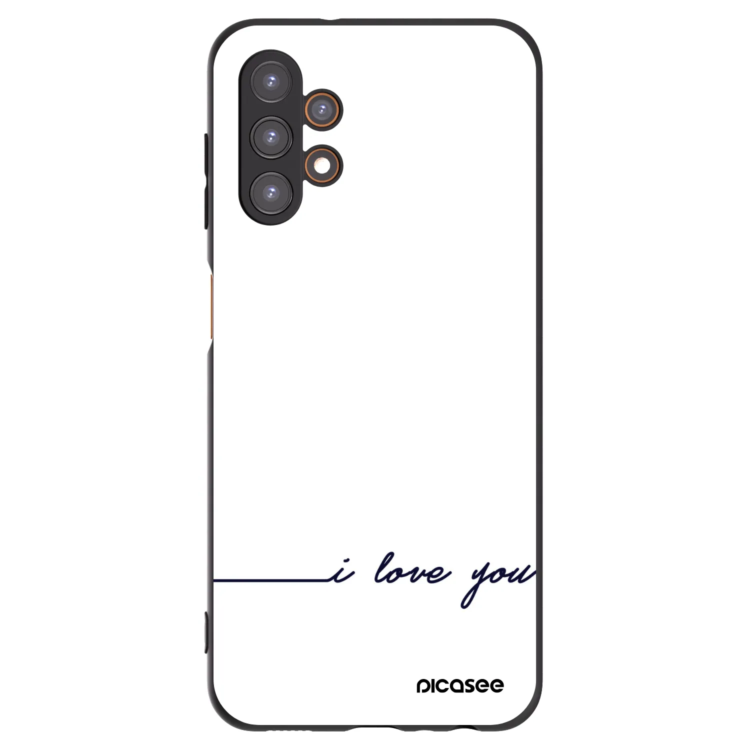 Picasee husă neagră din silicon pentru Samsung Galaxy A13 5G - I love you