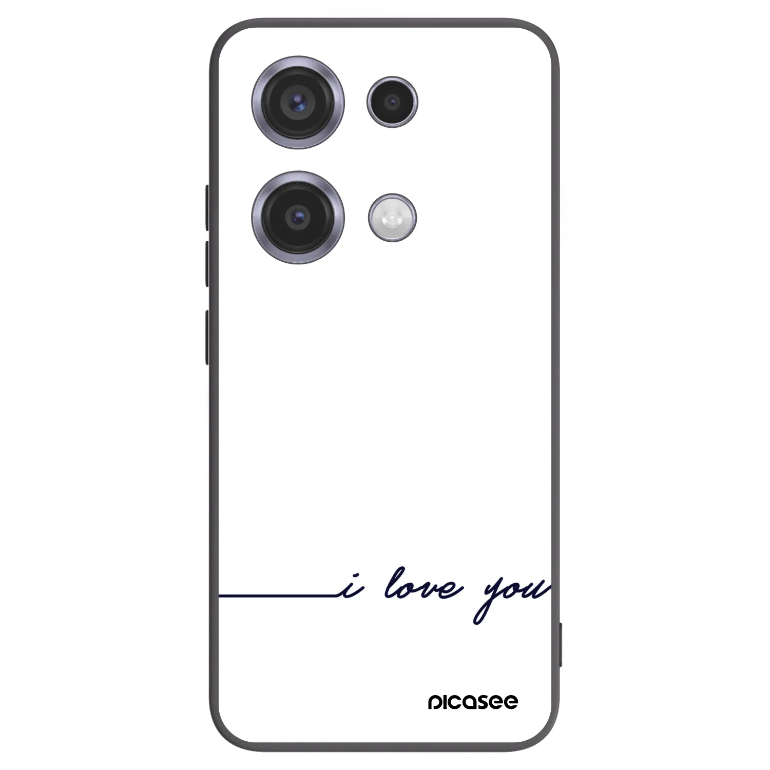 Picasee husă neagră din silicon pentru Xiaomi Redmi Note 14S - I love you