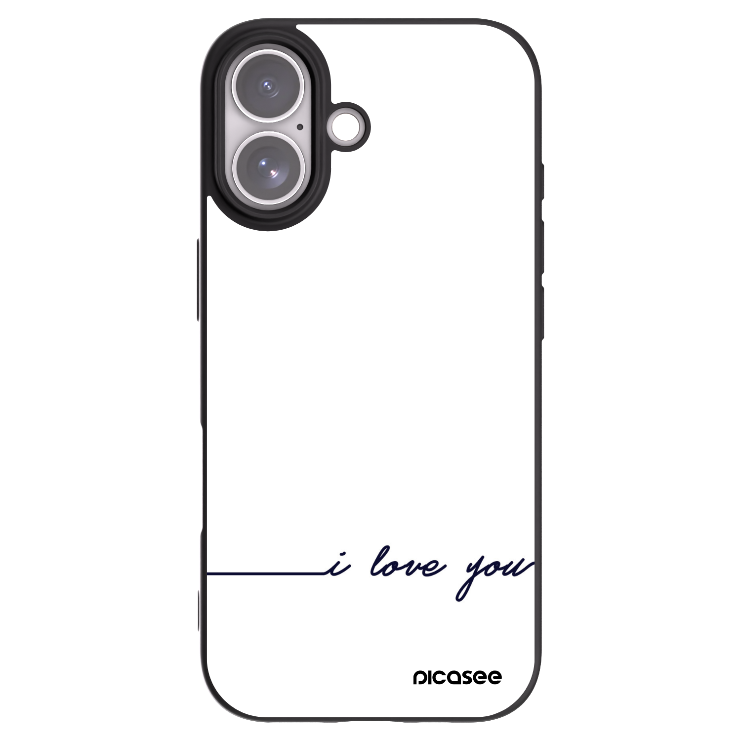 Picasee husă neagră din silicon pentru Apple iPhone 17 - I love you