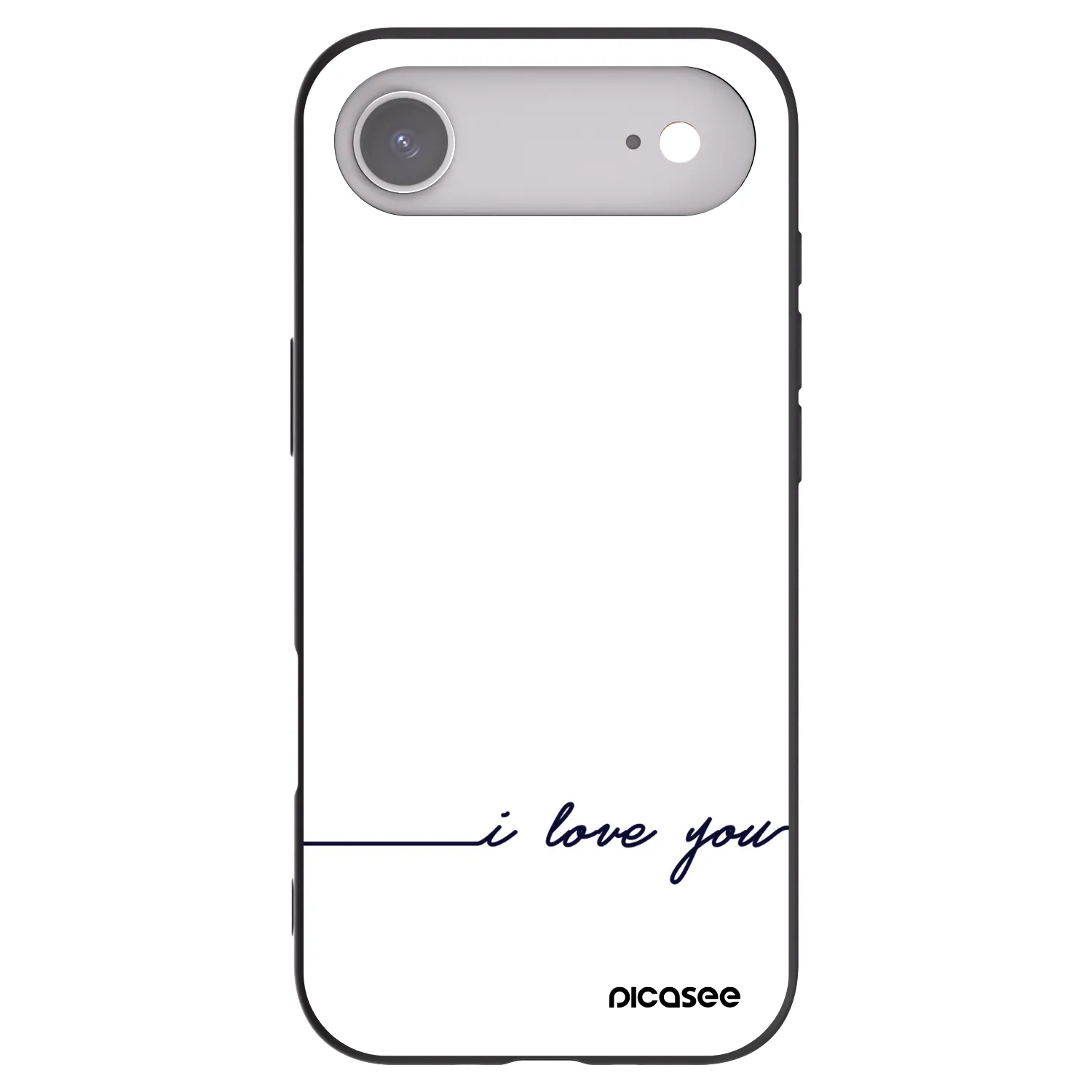 Picasee husă neagră din silicon pentru Apple iPhone Air - I love you