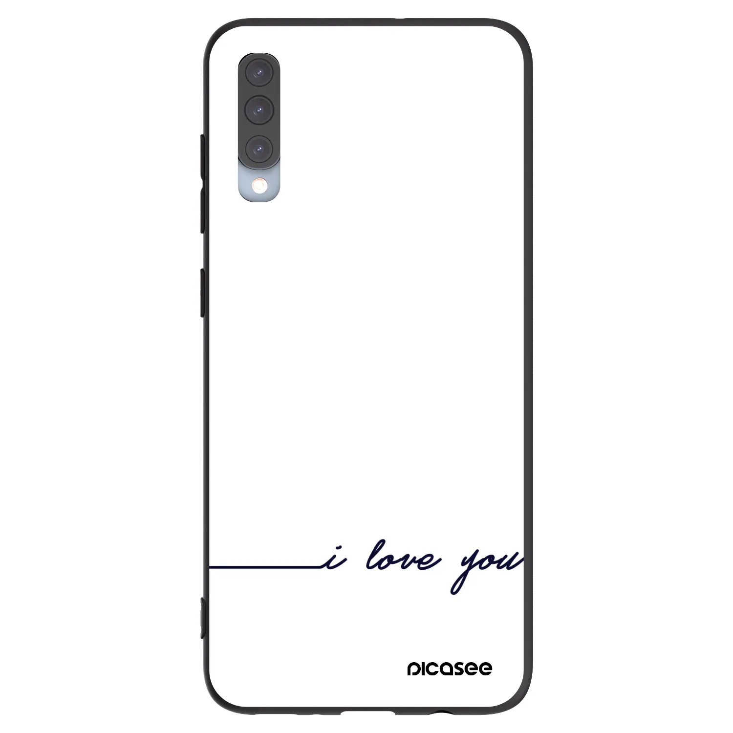 Picasee husă neagră din silicon pentru Samsung Galaxy A70 A705F - I love you