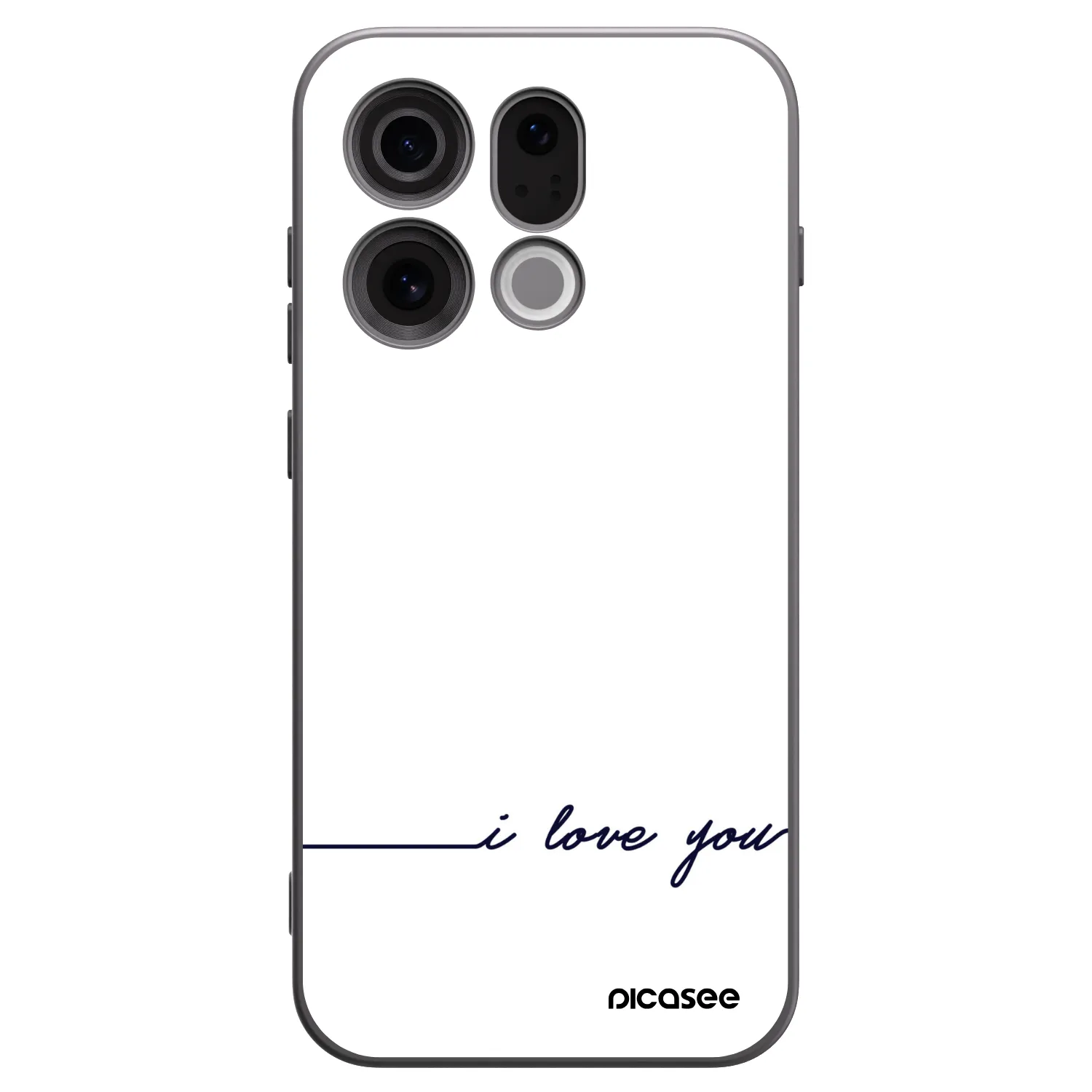 Picasee husă neagră din silicon pentru OPPO Find X9 - I love you