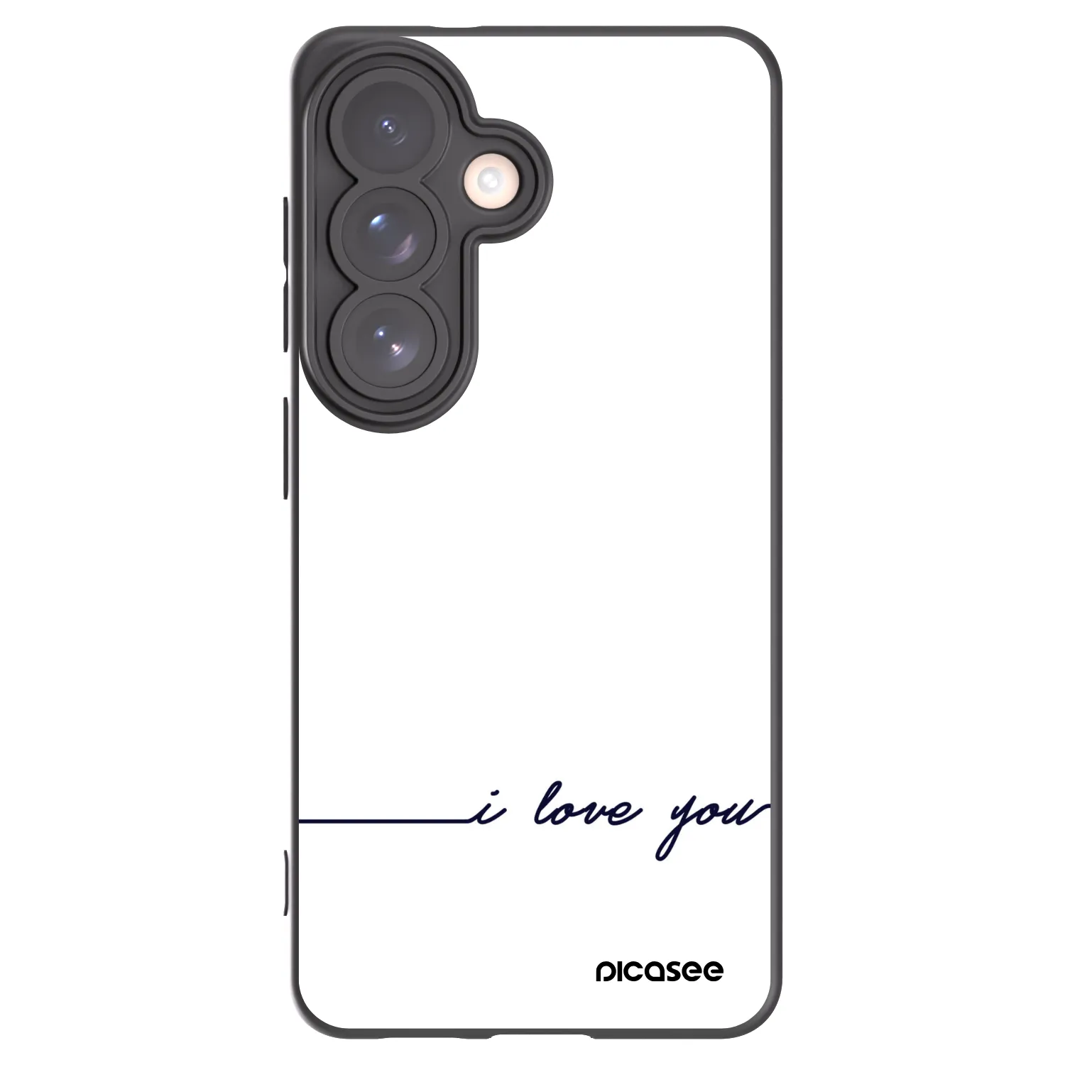 Picasee husă neagră din silicon pentru Samsung Galaxy S26 - I love you