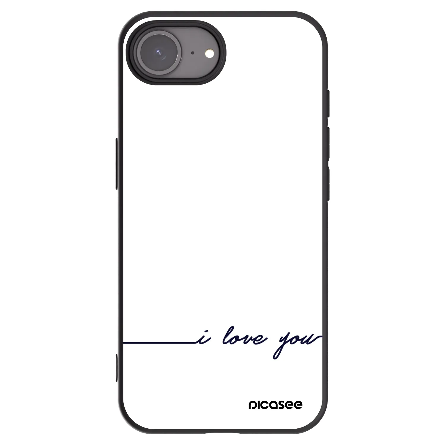 Picasee husă neagră din silicon pentru Apple iPhone 17e - I love you