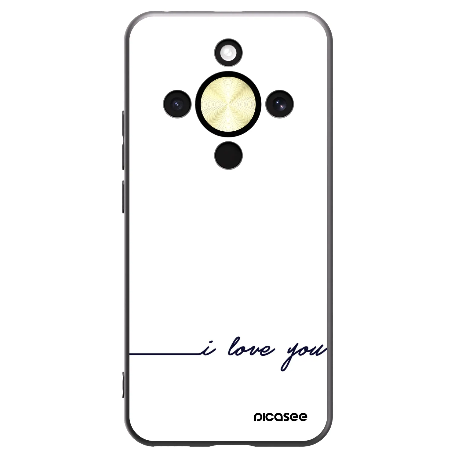 Picasee husă neagră din silicon pentru Honor Magic8 Lite 5G - I love you