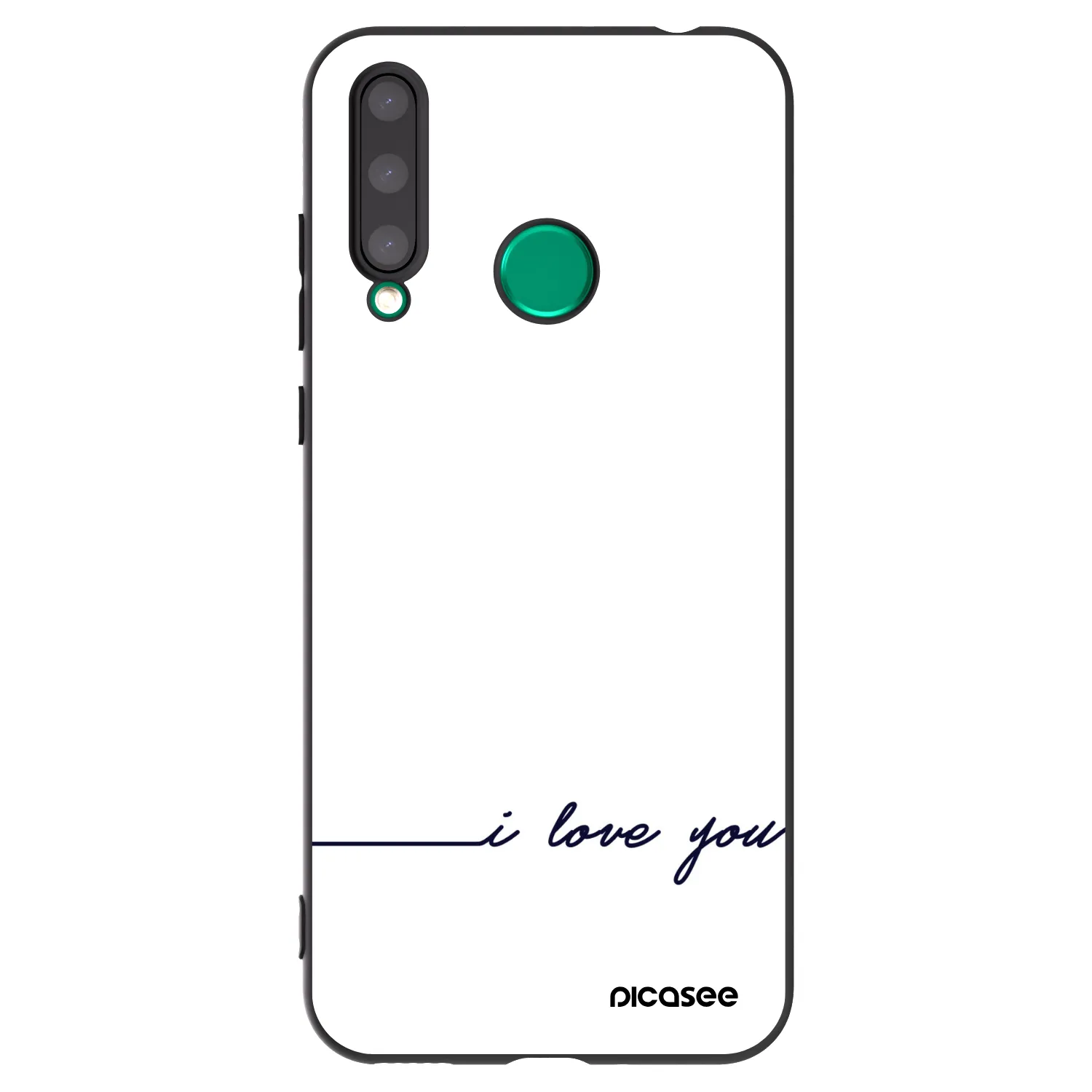 Picasee husă neagră din silicon pentru Honor 20 Lite - I love you