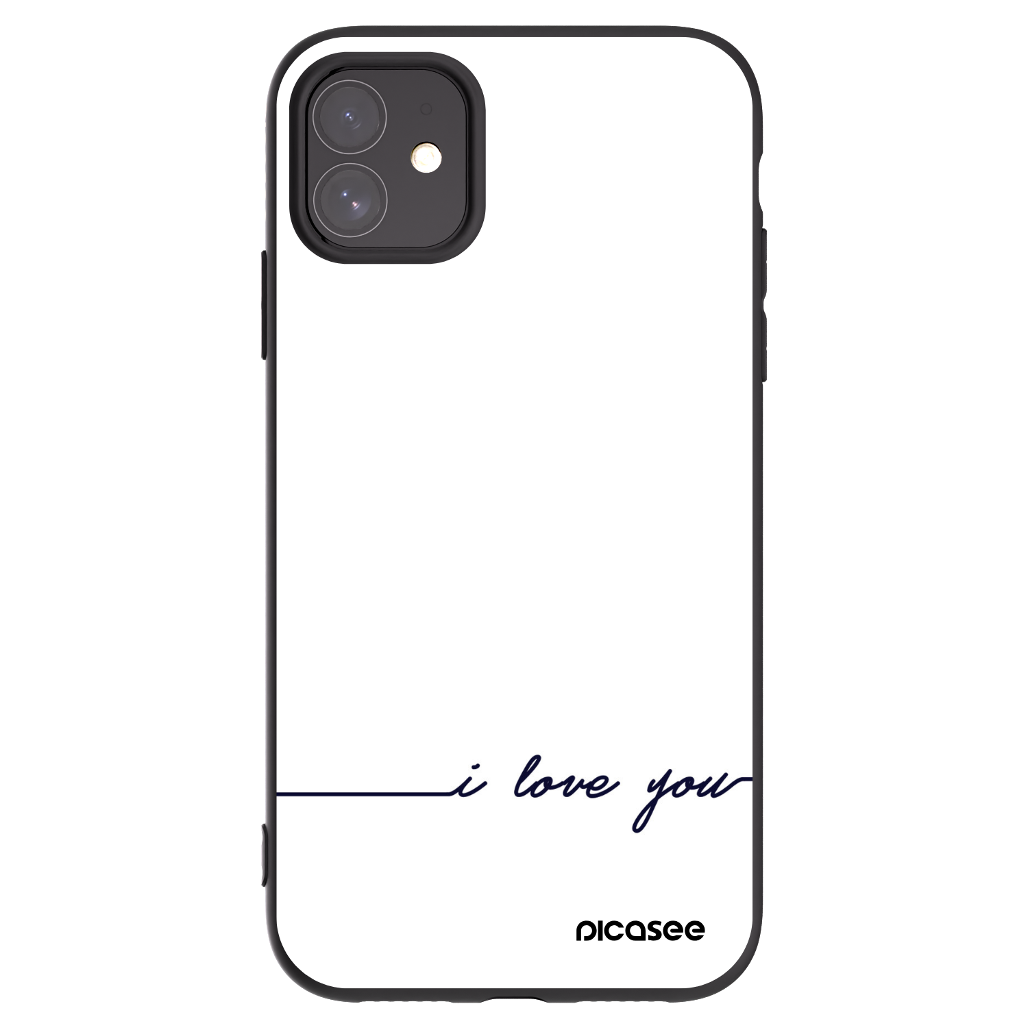 Picasee husă neagră din silicon pentru Apple iPhone 11 - I love you