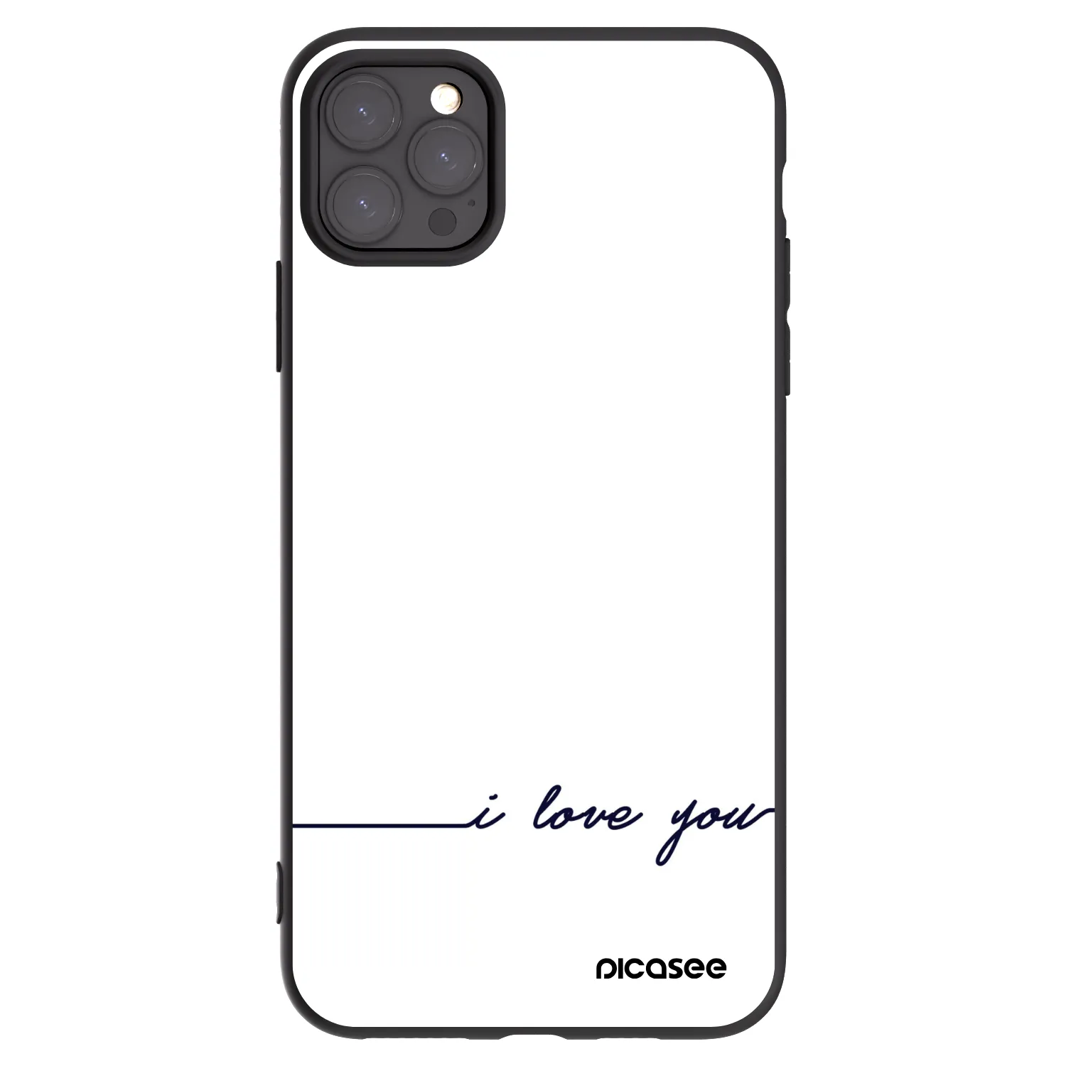 Picasee husă neagră din silicon pentru Apple iPhone 11 Pro Max - I love you