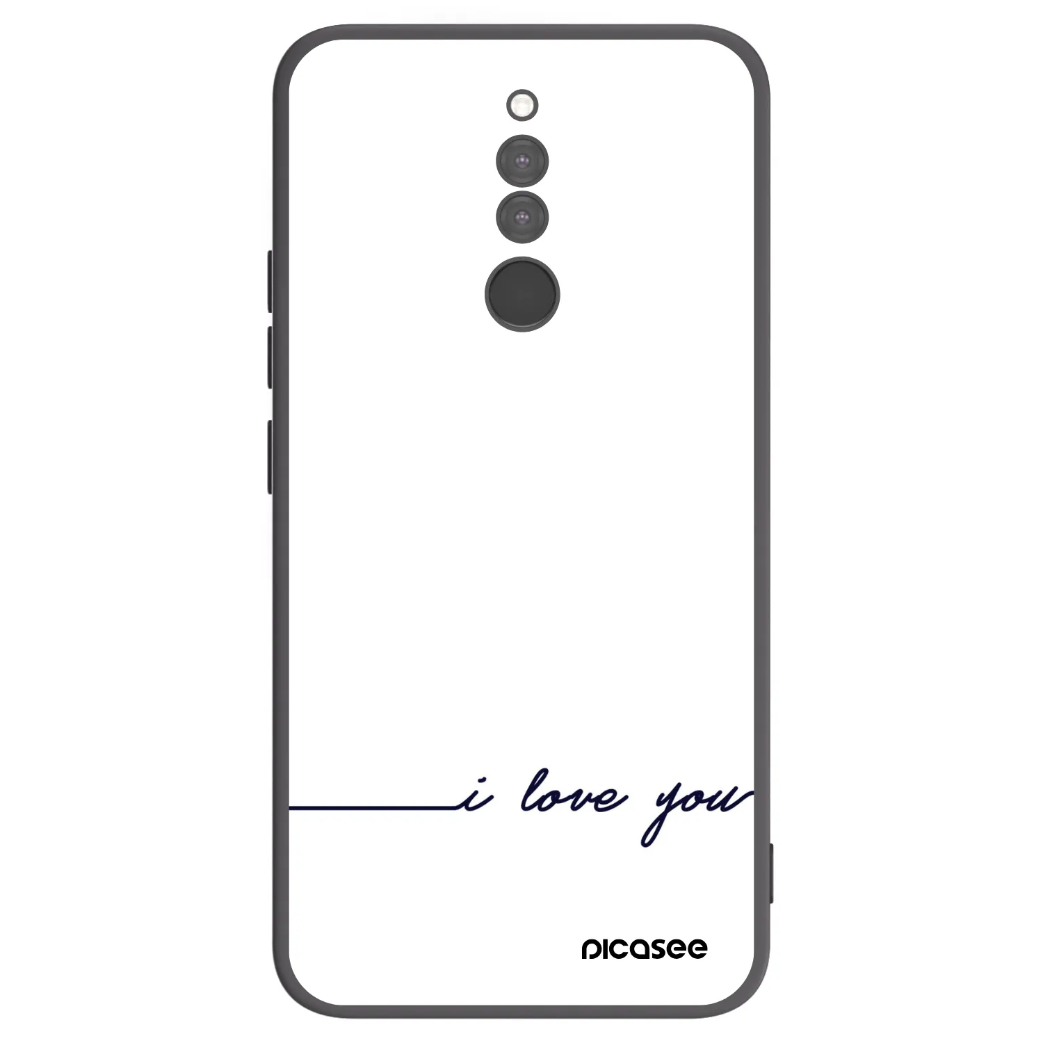 Picasee husă neagră din silicon pentru Xiaomi Redmi 8 - I love you