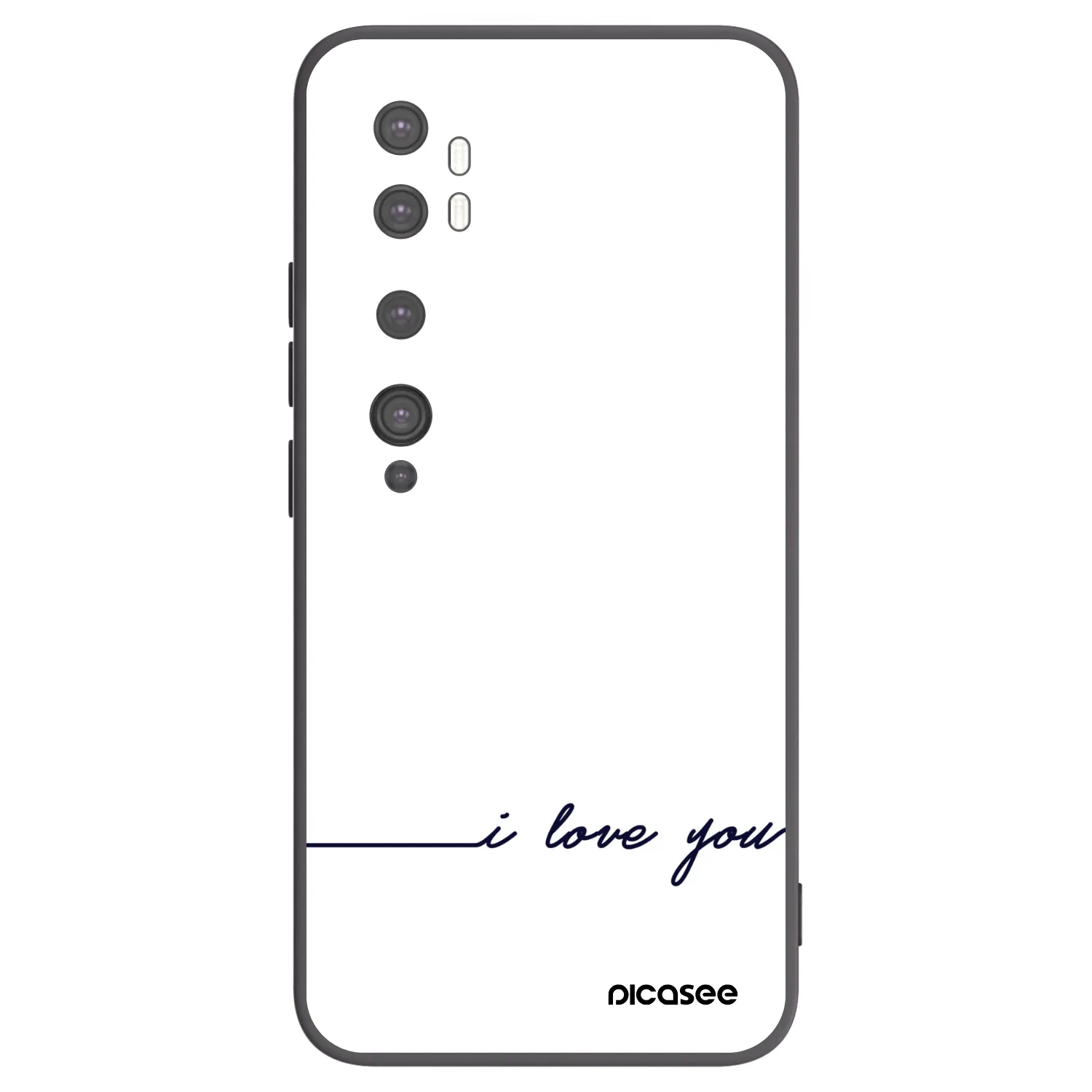 Picasee husă neagră din silicon pentru Xiaomi Mi Note 10 (Pro) - I love you