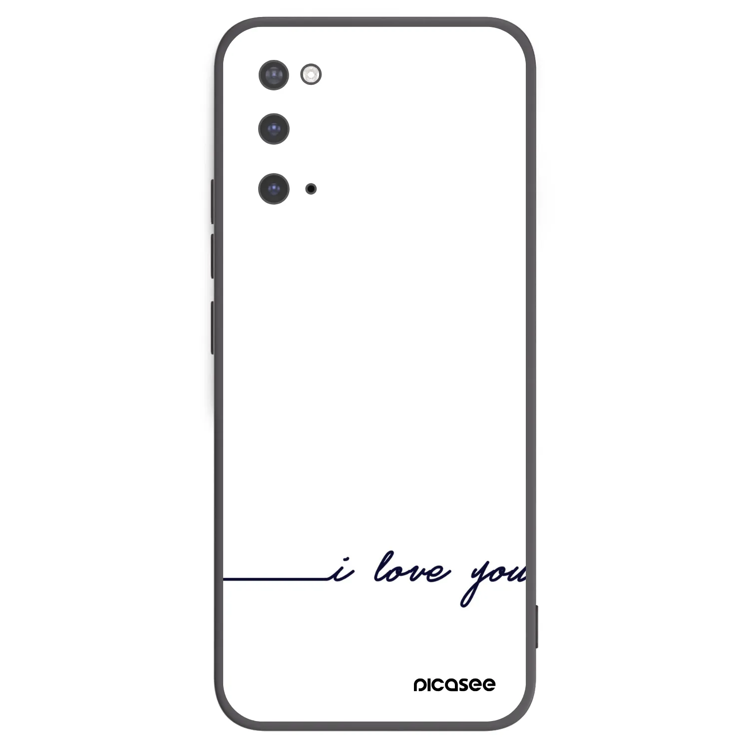 Picasee husă neagră din silicon pentru Samsung Galaxy S20 G980F - I love you