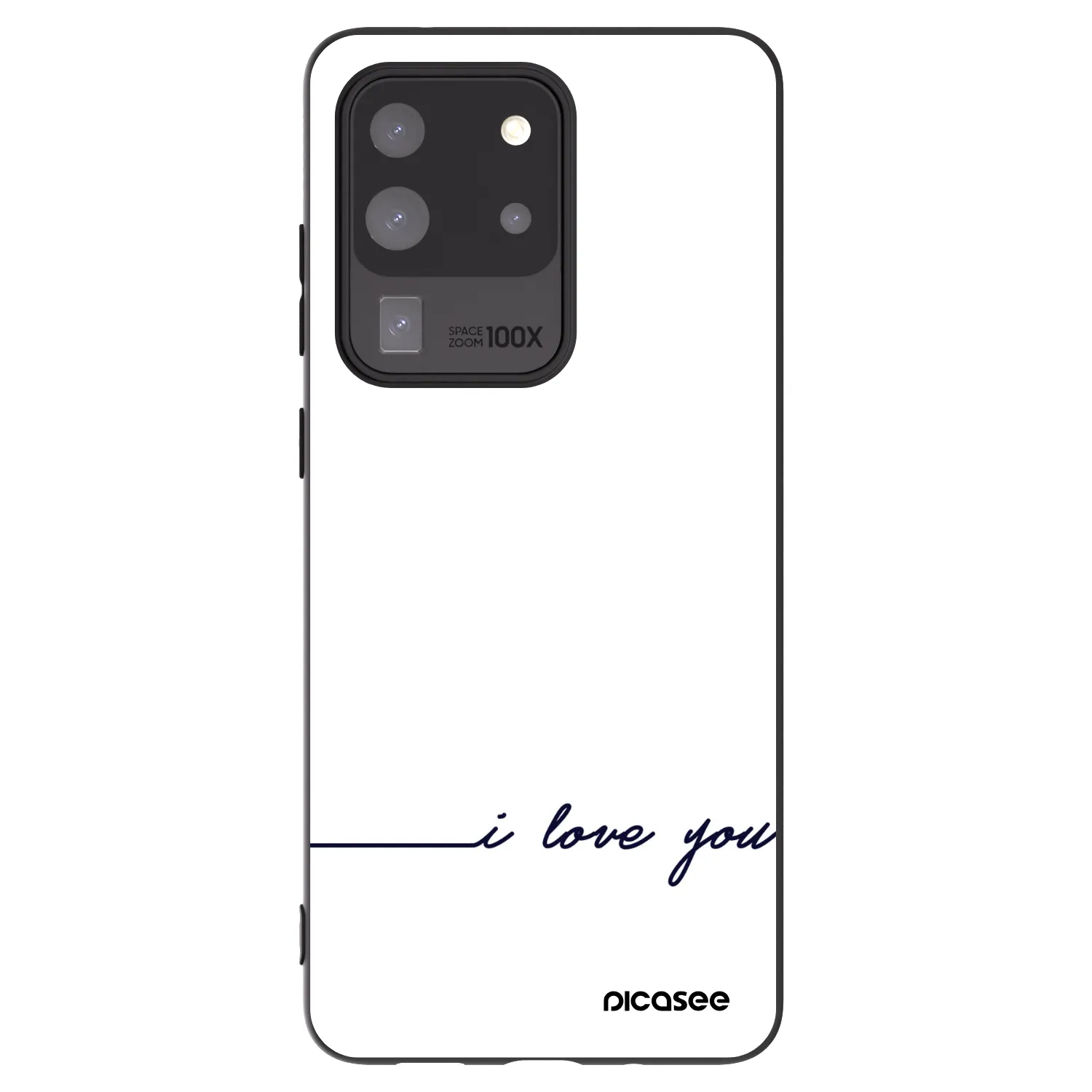 Picasee husă neagră din silicon pentru Samsung Galaxy S20 Ultra 5G G988F - I love you