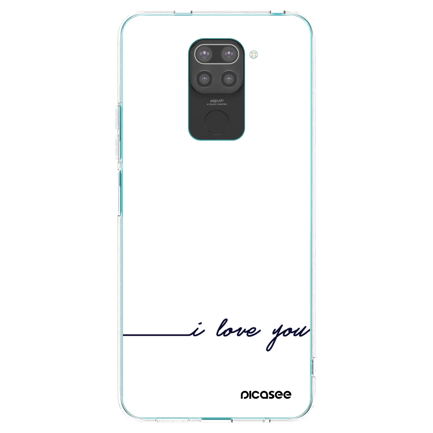 Picasee husă neagră din silicon pentru Xiaomi Redmi Note 9 - I love you