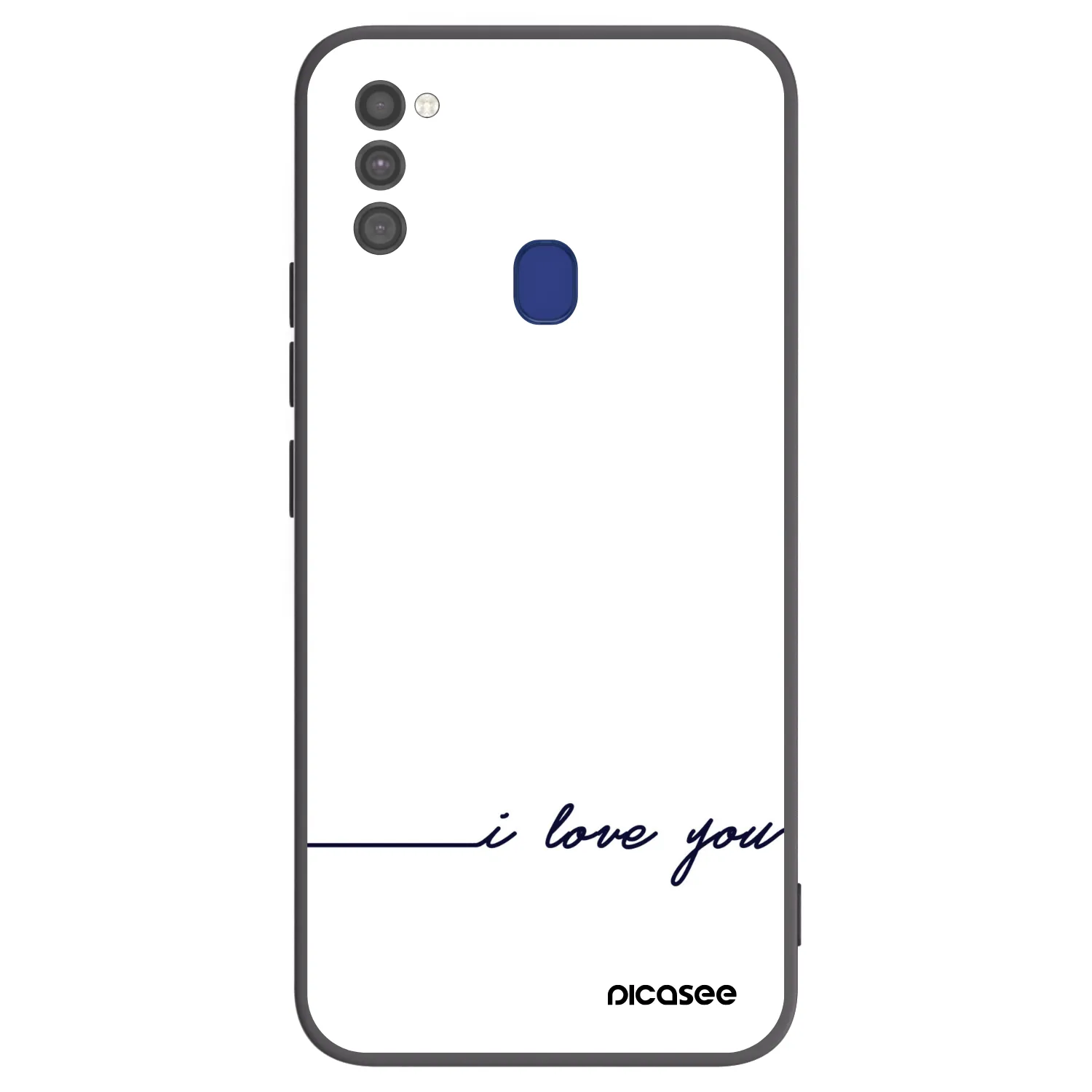 Picasee husă neagră din silicon pentru Samsung Galaxy M21 M215F - I love you