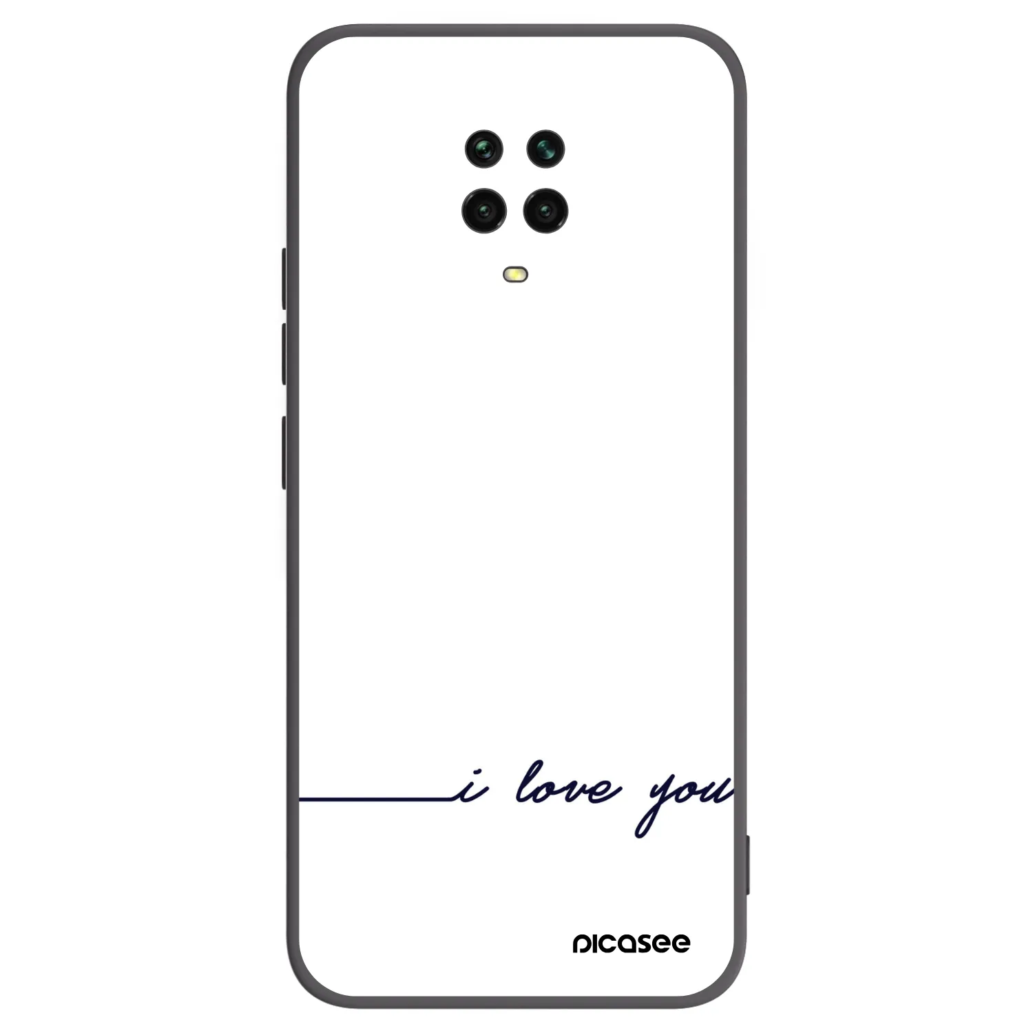 Picasee husă neagră din silicon pentru Xiaomi Redmi Note 9S - I love you