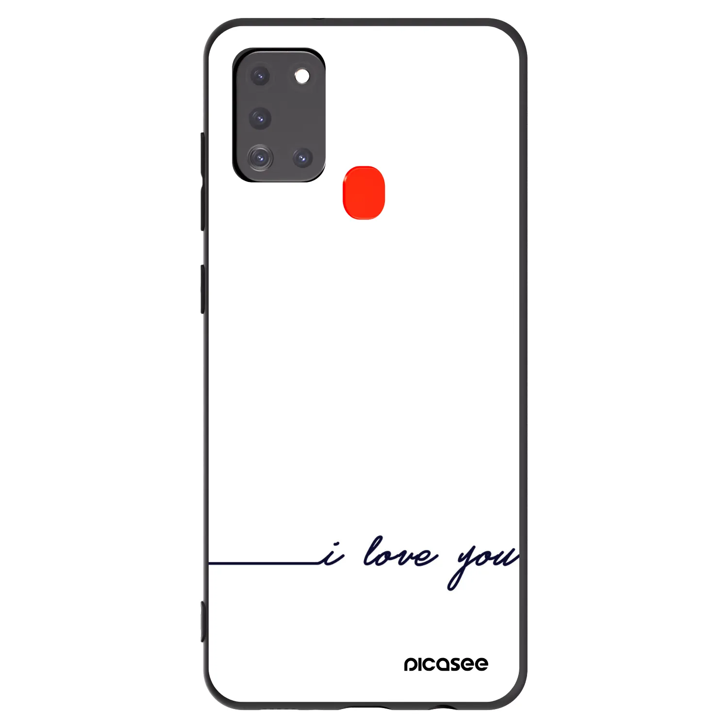 Picasee husă neagră din silicon pentru Samsung Galaxy A21s - I love you