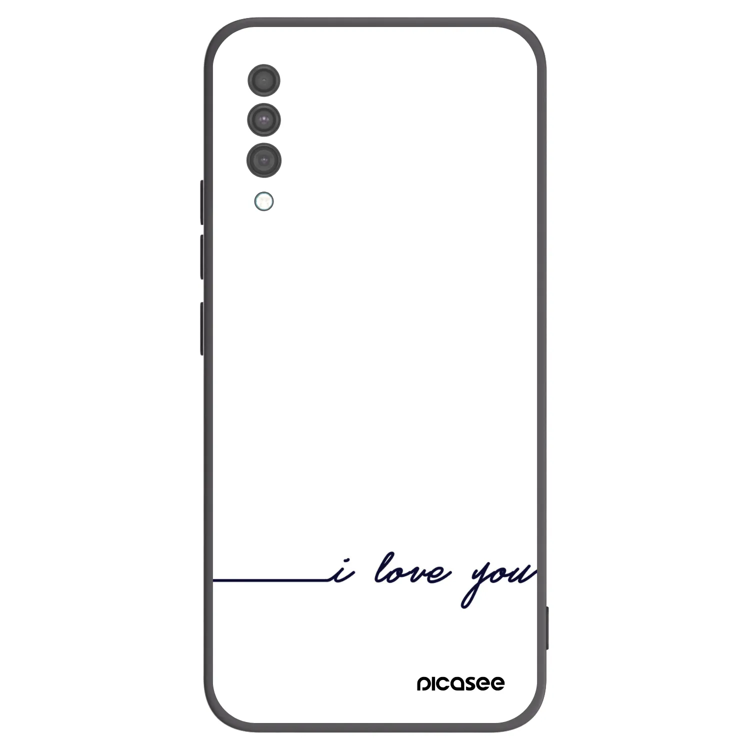 Picasee husă neagră din silicon pentru Samsung Galaxy A30s A307F - I love you