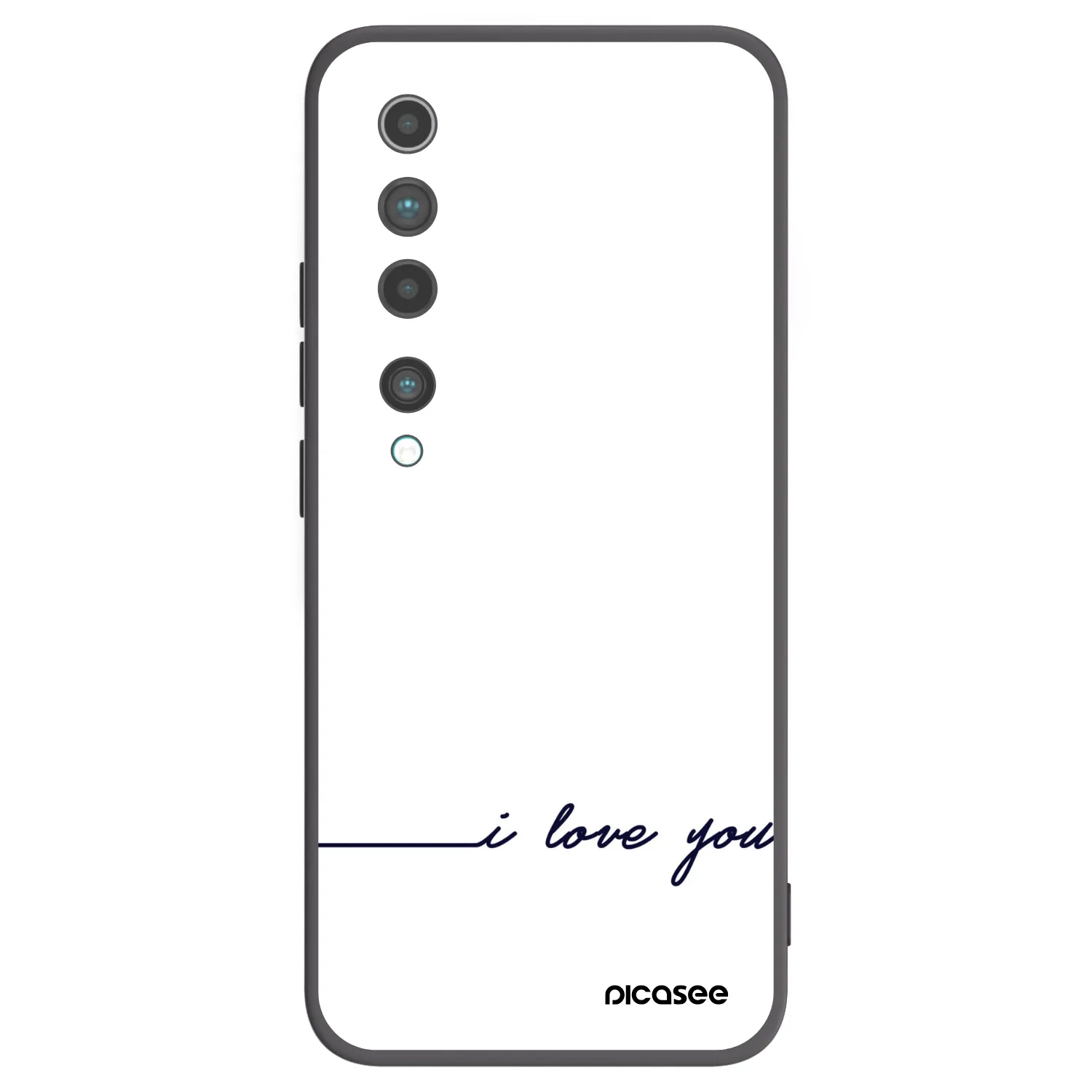 Picasee husă neagră din silicon pentru Xiaomi Mi 10 - I love you