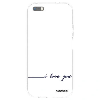 Picasee husă transparentă din silicon pentru Apple iPhone 5/5S/SE - I love you