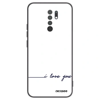 Picasee husă neagră din silicon pentru Xiaomi Redmi 9 - I love you