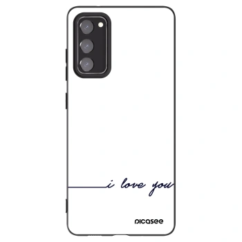 Picasee husă neagră din silicon pentru Samsung Galaxy S20 FE - I love you