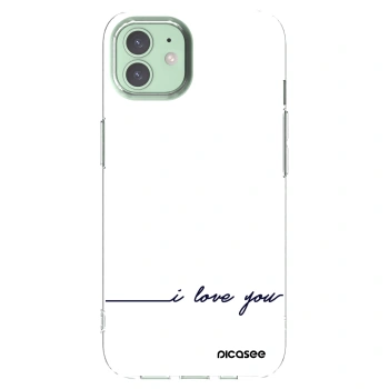 Picasee husă transparentă din silicon pentru Apple iPhone 12 - I love you