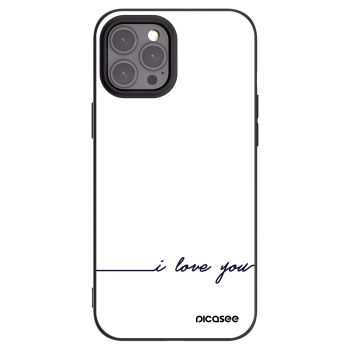 Picasee husă neagră din silicon pentru Apple iPhone 12 Pro Max - I love you