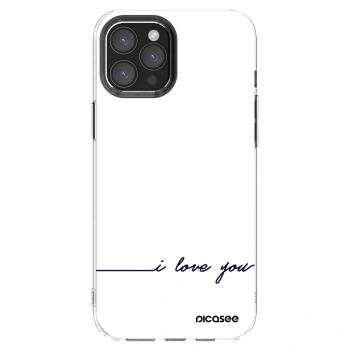 Picasee husă transparentă din silicon pentru Apple iPhone 12 Pro Max - I love you