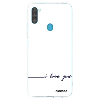 Picasee husă transparentă din silicon pentru Samsung Galaxy M11 - I love you