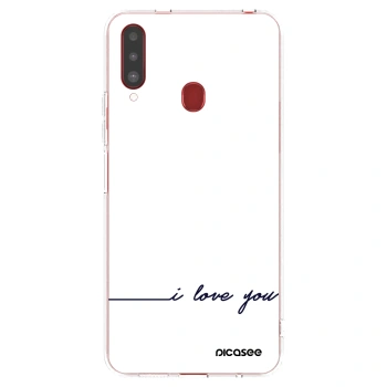 Picasee husă transparentă din silicon pentru Samsung Galaxy A20s - I love you