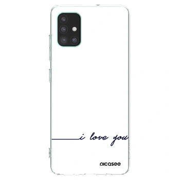 Picasee husă transparentă din silicon pentru Samsung Galaxy M51 M515F - I love you