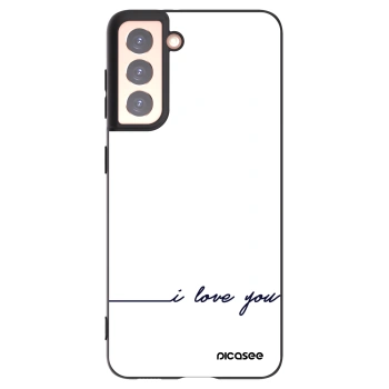 Picasee husă neagră din silicon pentru Samsung Galaxy S21 5G G991B - I love you