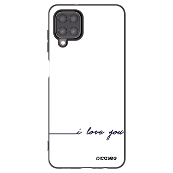 Picasee husă neagră din silicon pentru Samsung Galaxy A12 A125F - I love you