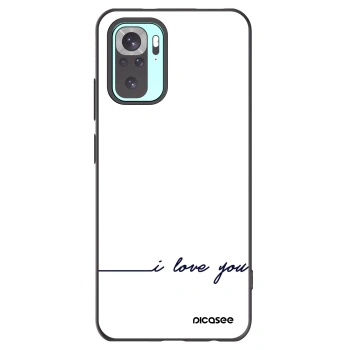 Picasee husă neagră din silicon pentru Xiaomi Redmi Note 10 Pro - I love you