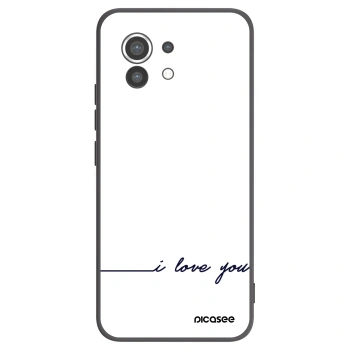 Picasee husă neagră din silicon pentru Xiaomi Mi 11 - I love you