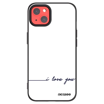 Picasee husă neagră din silicon pentru Apple iPhone 13 - I love you