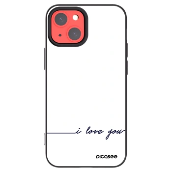 Picasee husă neagră din silicon pentru Apple iPhone 13 mini - I love you