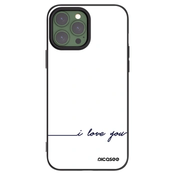 Picasee husă neagră din silicon pentru Apple iPhone 13 Pro Max - I love you