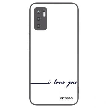 Picasee husă neagră din silicon pentru Xiaomi Redmi Note 10 5G - I love you