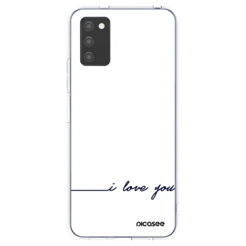 Picasee husă transparentă din silicon pentru Samsung Galaxy A02s A025G - I love you