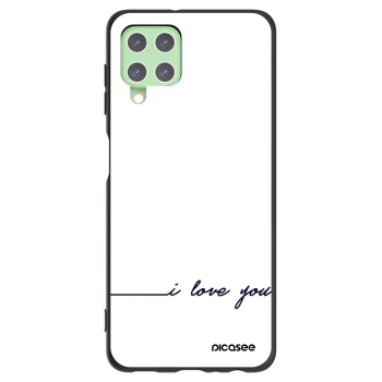 Picasee husă neagră din silicon pentru Samsung Galaxy A22 A225F 4G - I love you