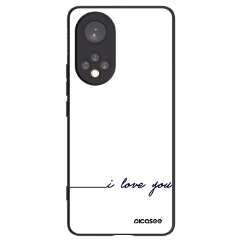 Picasee husă neagră din silicon pentru Honor 50 5G - I love you