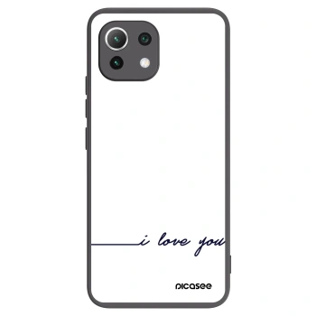 Picasee husă neagră din silicon pentru Xiaomi 11 Lite 5G NE - I love you