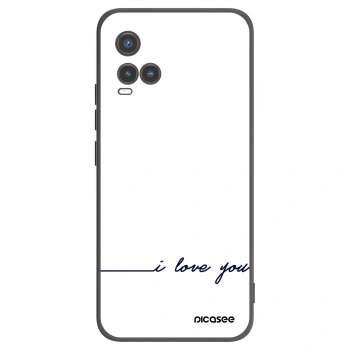 Picasee husă neagră din silicon pentru Vivo Y33s - I love you