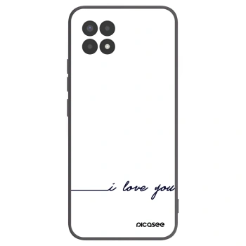 Picasee husă neagră din silicon pentru Realme 8i - I love you