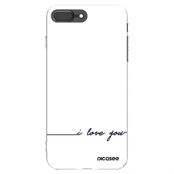 Picasee husă transparentă din silicon pentru Apple iPhone 7 Plus - I love you