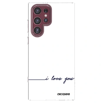 Picasee husă transparentă din silicon pentru Samsung Galaxy S22 Ultra 5G - I love you