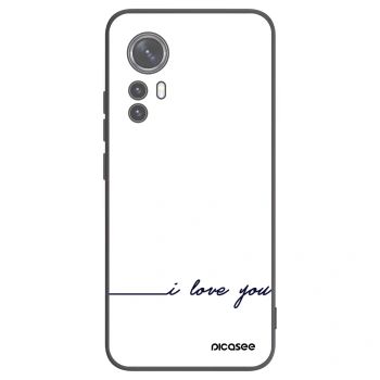 Picasee husă neagră din silicon pentru Xiaomi 12 - I love you