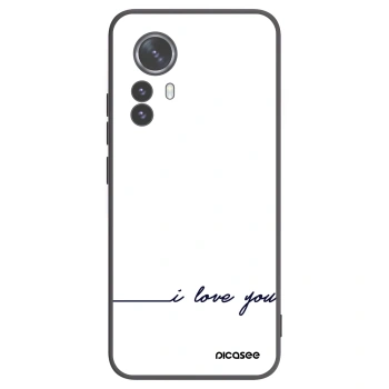 Picasee husă neagră din silicon pentru Xiaomi 12 Pro - I love you